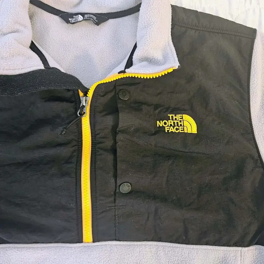 The North Face Men's Gray Black Fleece 1/4 Zip Pullover Jacket Size L